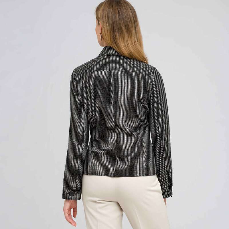 Mini Print Jacket, Black & White, large image number 1